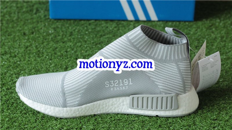 Real Boost Adidas NMD City Sock Primeknit Light Grey